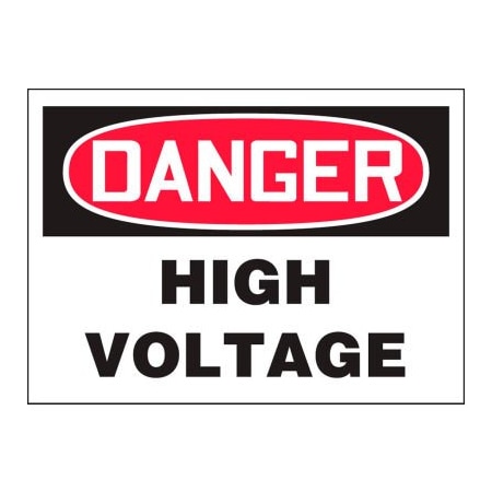 Accuform Accuform Danger High Voltage Label, 5inW x 3-1/2inH, Adhesive Vinyl, 5/Pack LELC248VSP